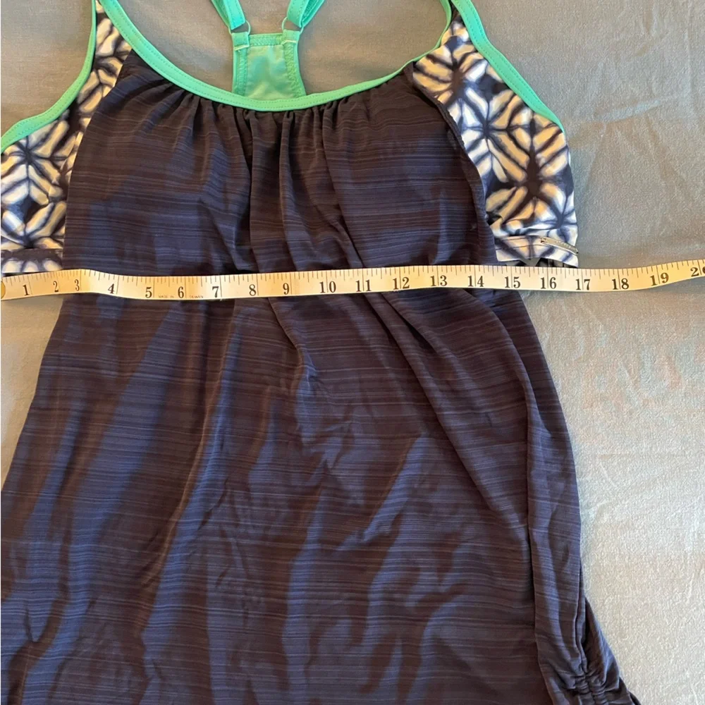 Zero Xposur Women’s Navy and Teal Swim Tankini Top size 14 - Picture 7 of 9